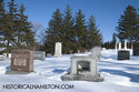 Tombstones In The Snow Within Mount Zion Cemetery