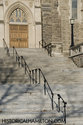 Stairs Up To The Wooden Doors