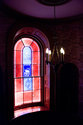 Coloured Window On The Stairway