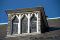 Three Stained Glass Windows In Roof