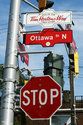 Tim Hortons street sign
