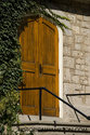 Orange Brown Wooden Church Door