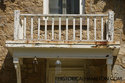 Peeling Paint On The Wooden Balcony