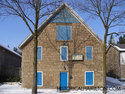 Front Of Ancaster Masonic Lodge With Blue Window Covers