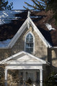 Closeup Of The Peak Roof Above The Door To The Hyslop House