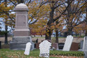 Cemetery With Fence And Old Trees